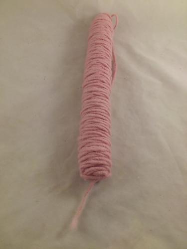 Cordelette de laine 55 m. rose (RS14)